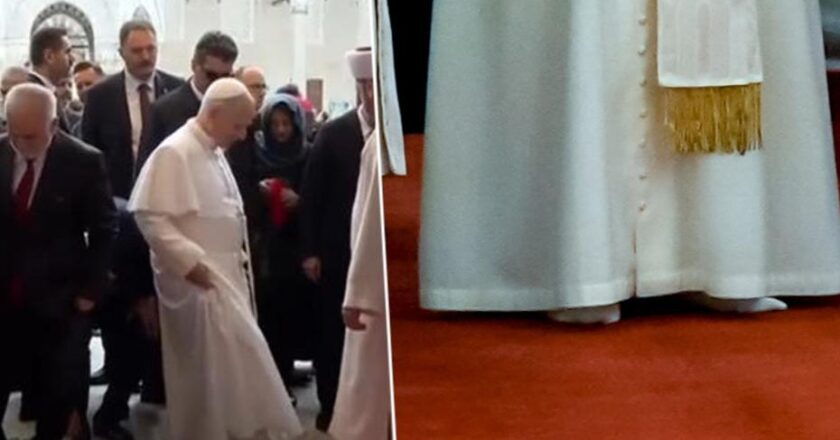 Papa’nın Sultanahmet Camii Ziyareti: Ayakkabısı Gözlerden Kaçmadı